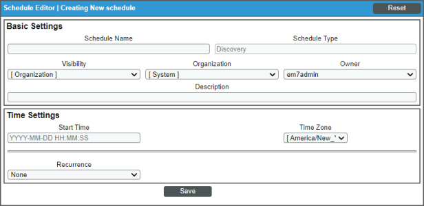 An image of the Schedule Editor page.