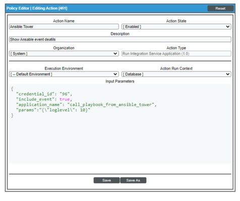 An image of the Policy Editor page.