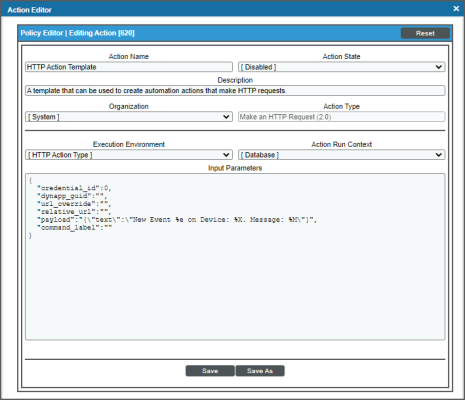 An image of the Policy Editor page.
