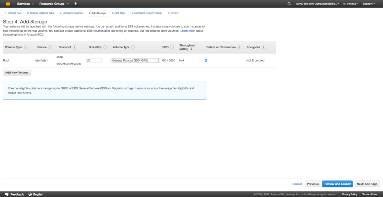 The Step 4: Add Storage page.