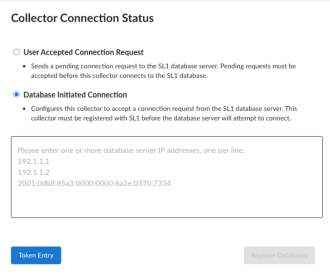The Collector Connection Status dialog