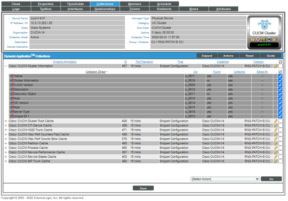 Image of the Dynamic Application Collections page