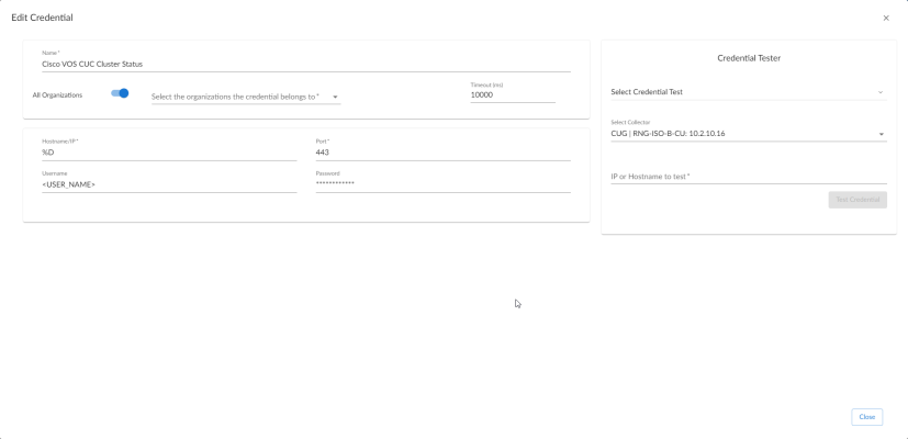 Image of the Edit Basic/Snippet Credential page