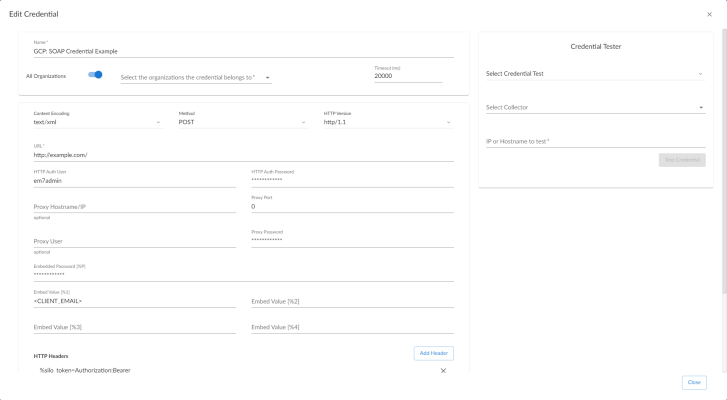 An image of the Edit Credential page.
