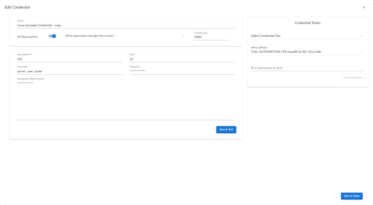 An image of the Edit Credential page.