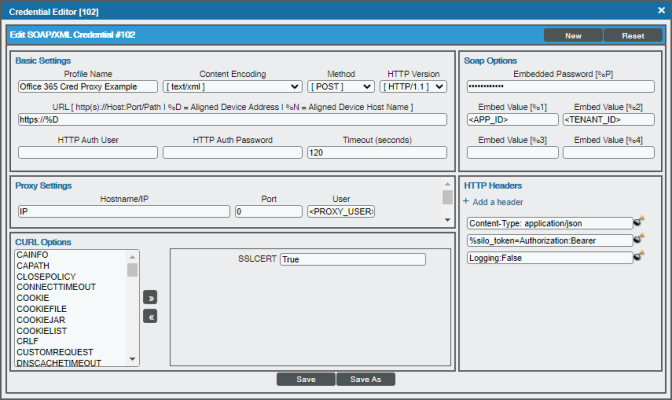 An image of the Credential Editor page.