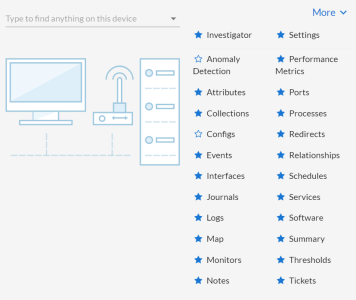 The More drop-down menu