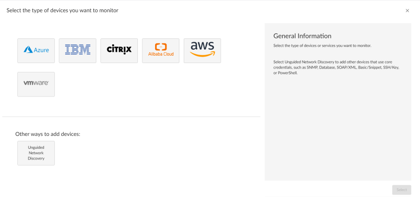 Image of the Discovery start page