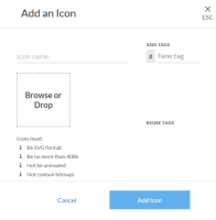 Image of the Add an Icon window