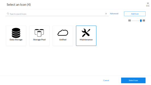Image of the Select an Icon window