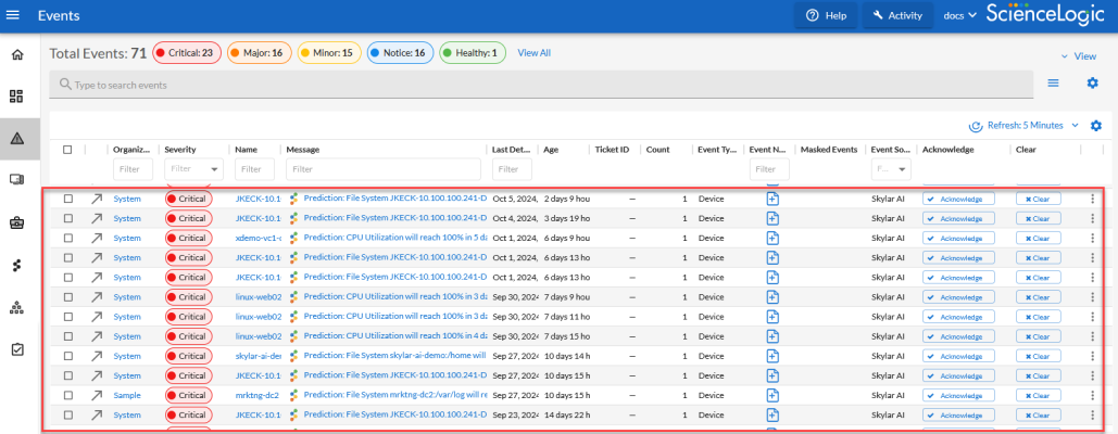 Image of the Events page.