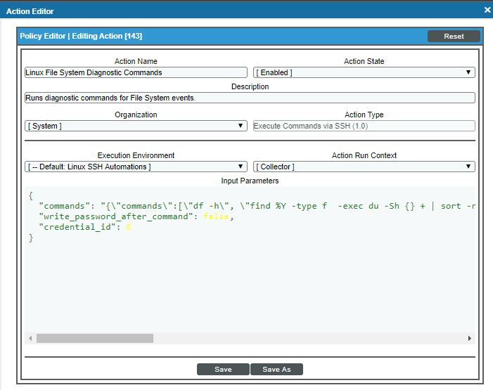 Customizing Linux SSH Actions