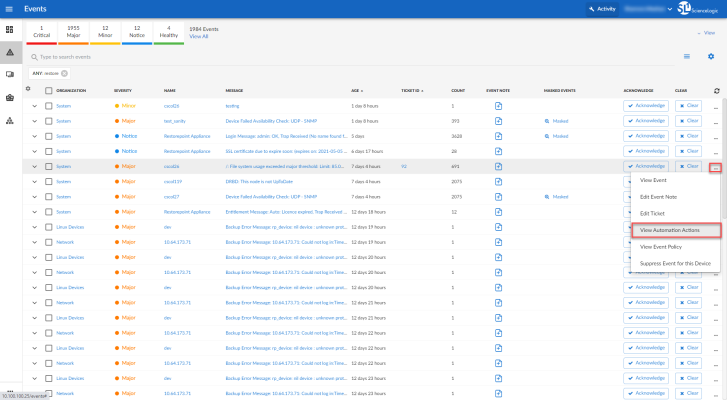 An image of the Events page.