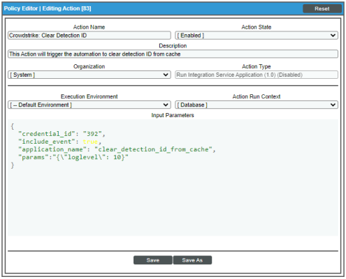 An image of the Application Configuration page.