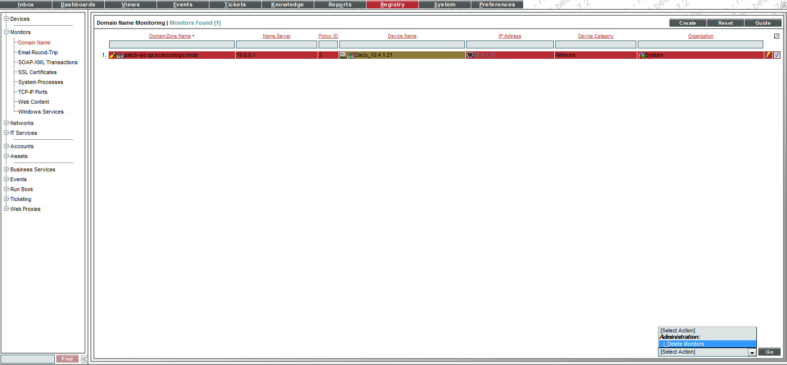 Monitoring Domain Servers and DNS Records