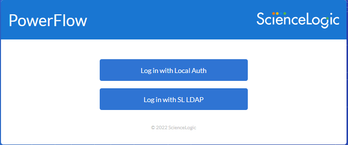 Image of the PowerFlow login page