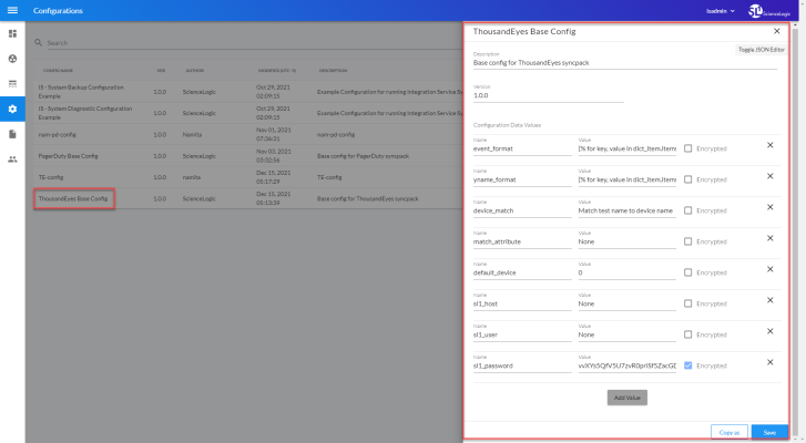 An image of the configuration object page.