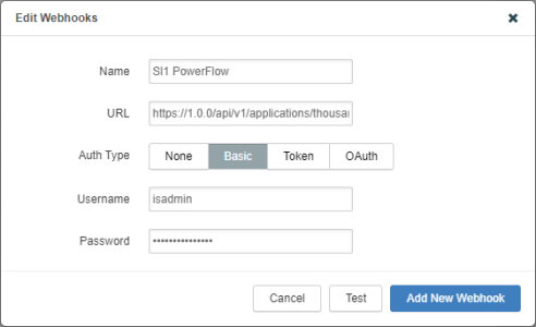 An image of the Edit Webhooks page.