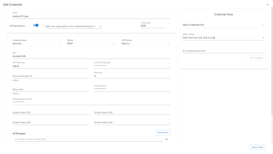 An image of the SOAP/XML Edit Credential page.