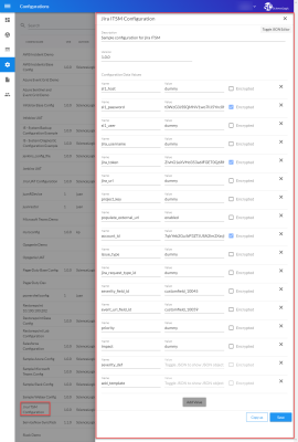 An image of the configuration object page.
