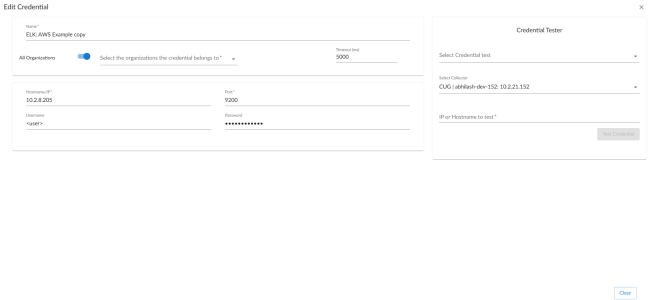 Edit the ELK: AWS Cloudtrail Basic/Snippet credential