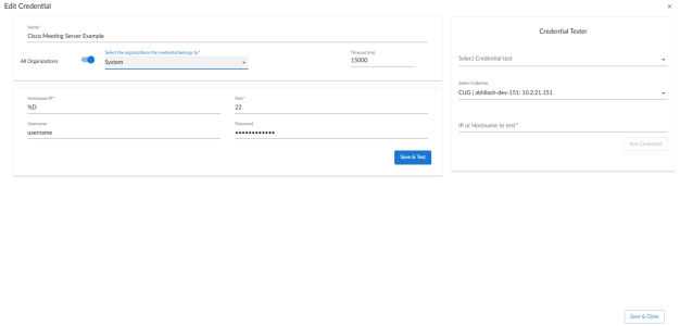 Cisco Meeting Server edit Basic Snippet credential