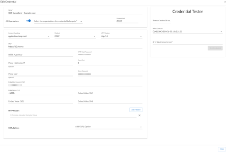 Edit SOAP/XML credential for Cisco Standalone Rack Server