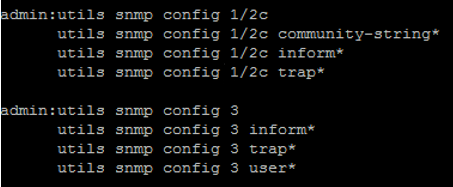 Image of command line interface for SNMP configuration