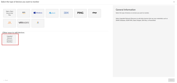 Unguided Network Discovery Workflow