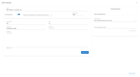 An image of the Edit Credential page.