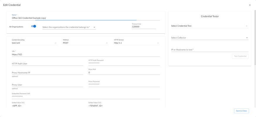 An image of the Credential Editor page.