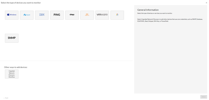 Image of the Add Devices wizard, page 1