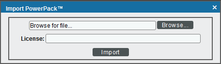 Image of Import PowerPack dialog box