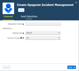 Image of an incident management integration in the Zebrium user interface