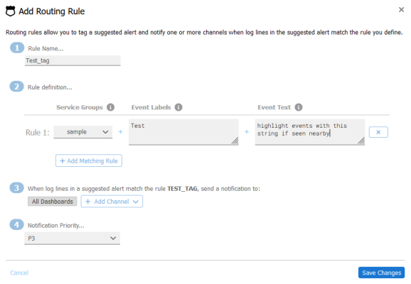 Image of the Update Tag window