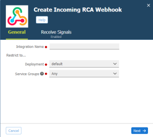 Image of a webhook integration in the Skylar Automated RCA user interface