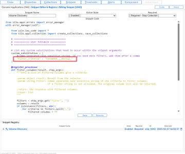 NetApp ONTAP REST Volume Discovery Customization filter