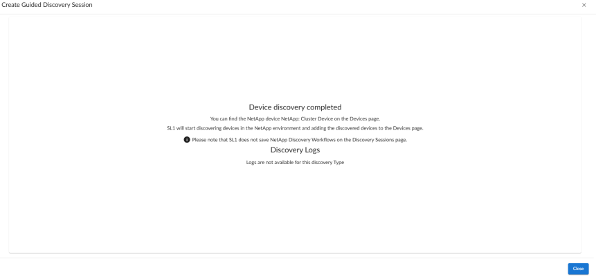 NetApp REST Guided Discovery completed.