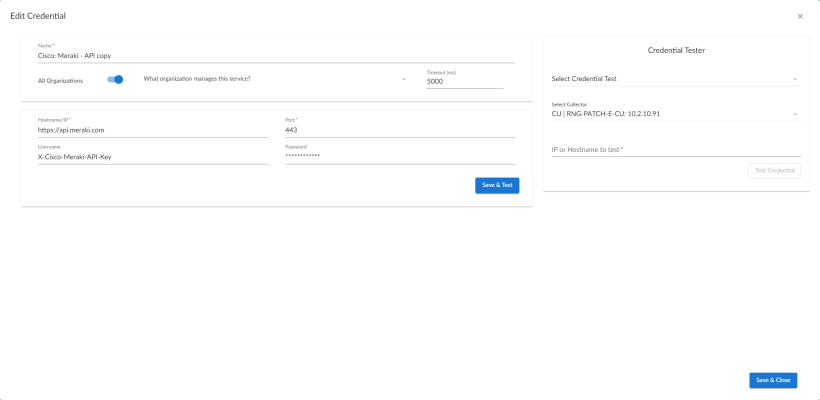 An image of the SOAP/XML Create Credential page.