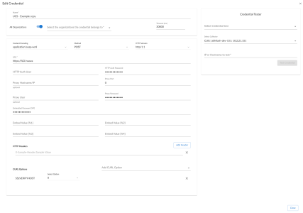 Cisco UCS Manager SOAP/XML Credential editor.