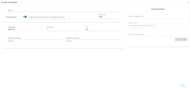 Create SNMP Credential for Cisco Unity Express