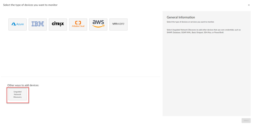 Image of the Add Devices wizard, page 1
