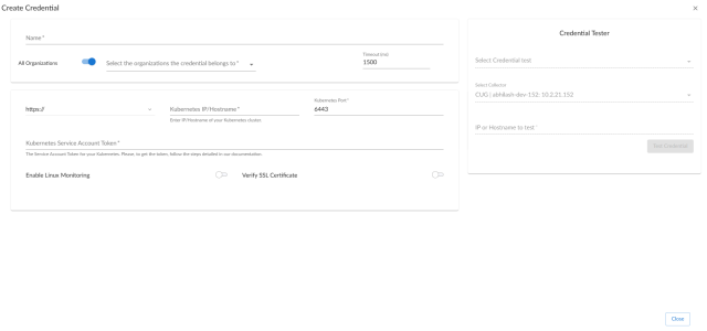 Create a Kubernetes Credential