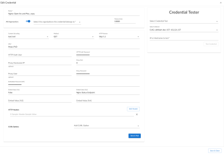 Edit the Nginx credential you created