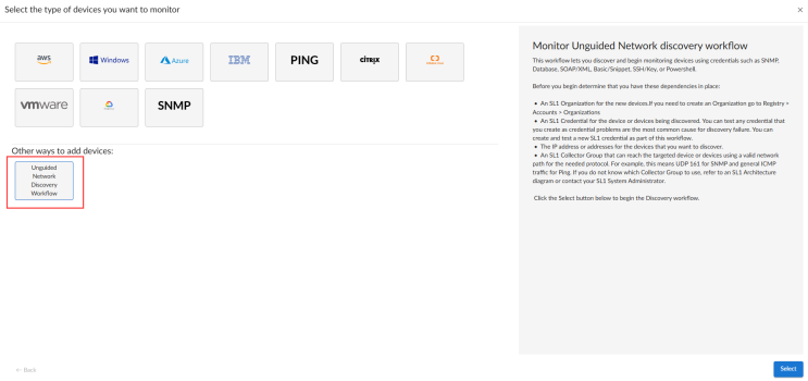 Unguided Network Discovery Workflow