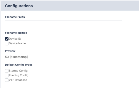 Image of the Restorepoint Configurations page