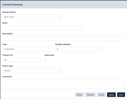 Image of the Restorepoint Control Devices page