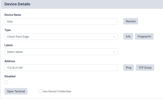 Image of the Restorepoint Device Details page