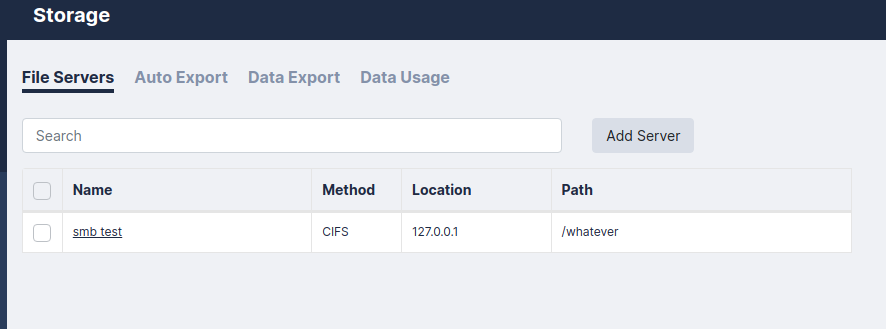 Image of the Restorepoint Storage page