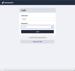 An image of the login page.